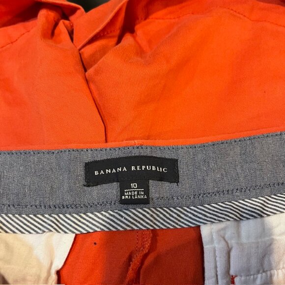Banana Republic Orange Cuffed Shorts Size 10 - Picture 8 of 8